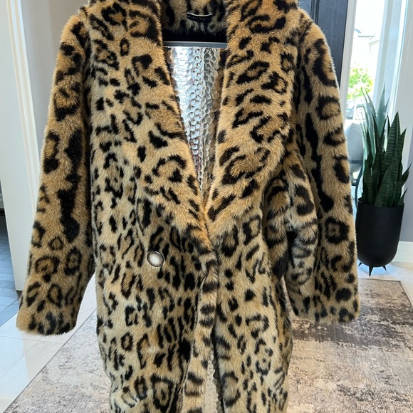 Sexy vintage cat coat size medium faux fur 70s smoking jacket style fall winter - Picture 15 of 16